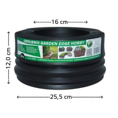 Zahradní obrubník GARDEN EDGE HOBBY 10 m černý